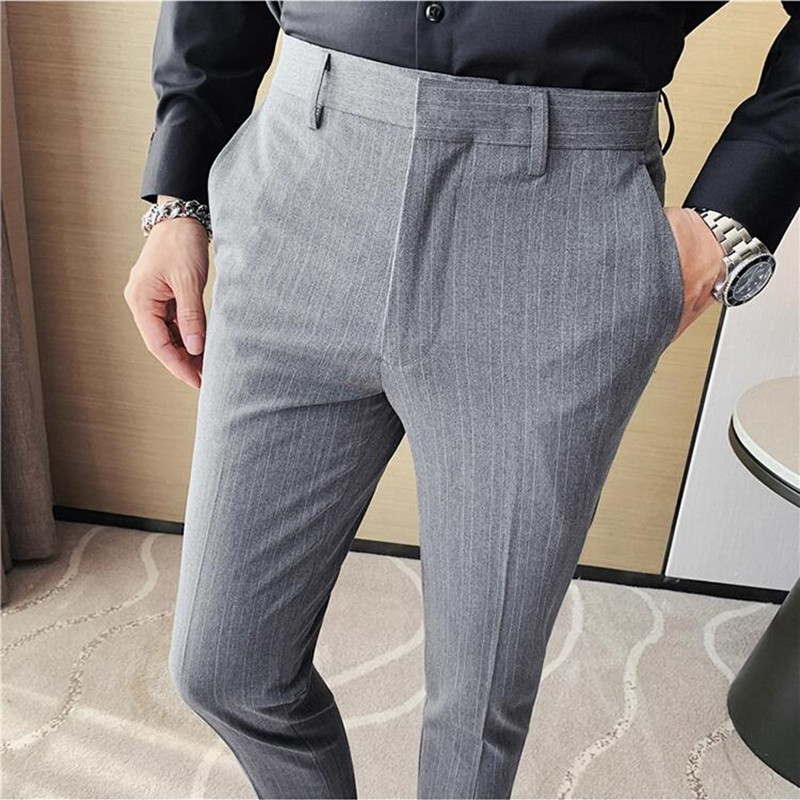 Men Formal Wear Summer - Celana Setelan Garis-garis Mode Baru Musim