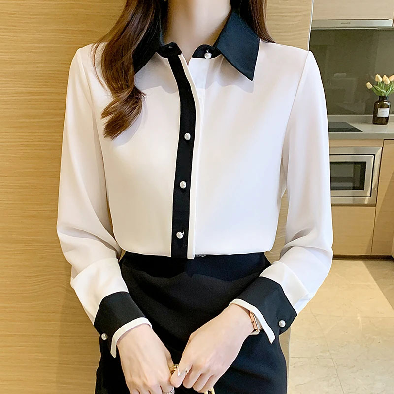 Men'S Used Formal Wear - Kemeja Chiffon Putih untuk Wanita Gaya