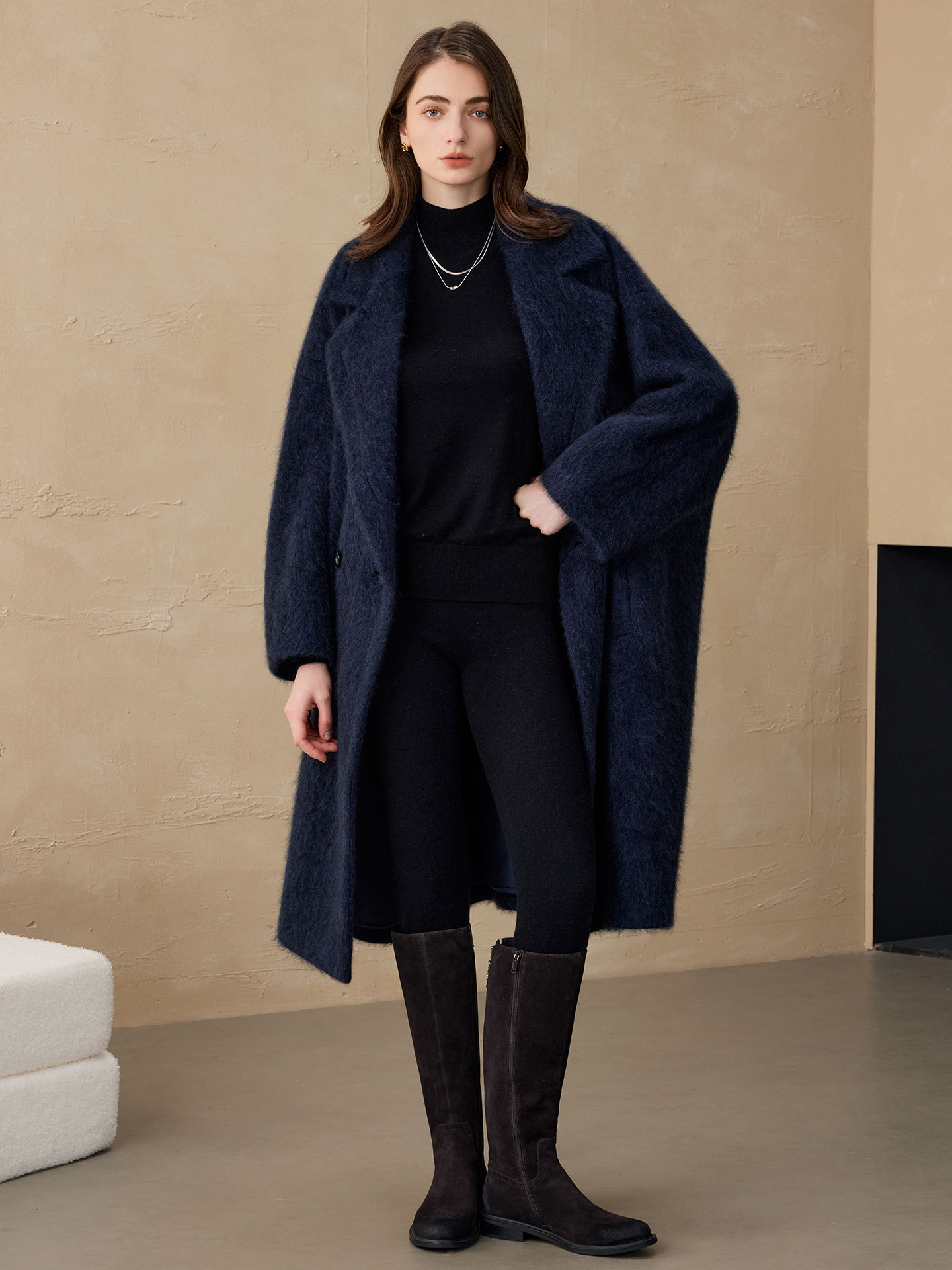 Wool Suit Jacket - Blazer Wanita Allingentle, Jaket Panjang Wol