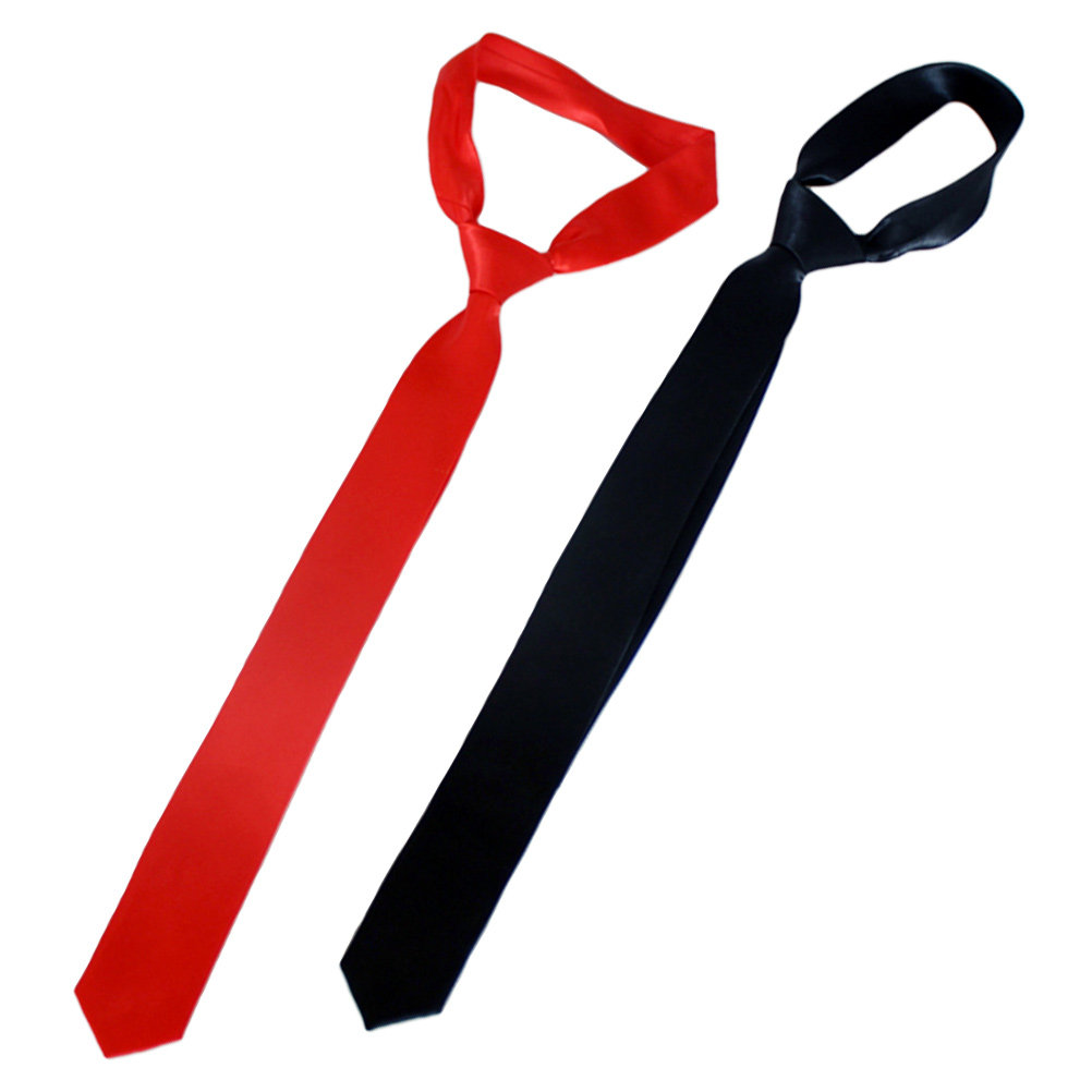 Men'S Formal Wear Accessories - 2Pcs Dasi Warna Hitam Merah Solid