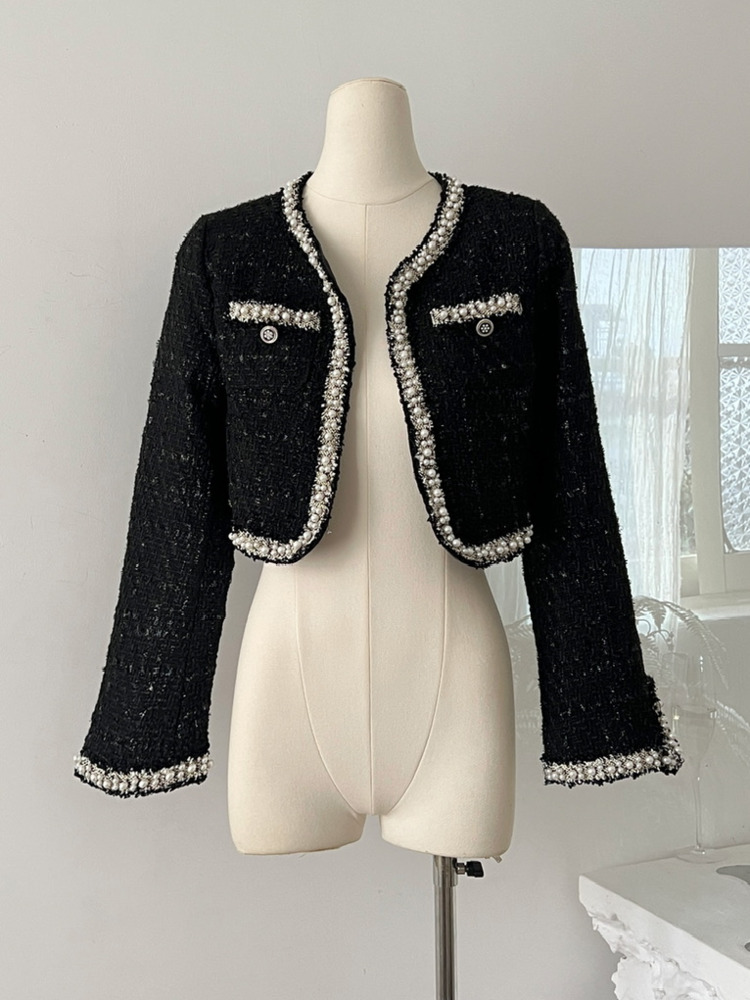 Wool Suit Jacket - Set Jaket Pendek Wanita + Gaun
