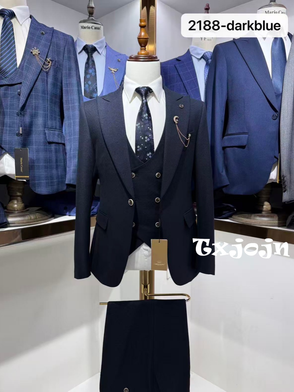 Men Formal Wear Wedding Guest - Setelan Jas Formal Pria Biru Tua