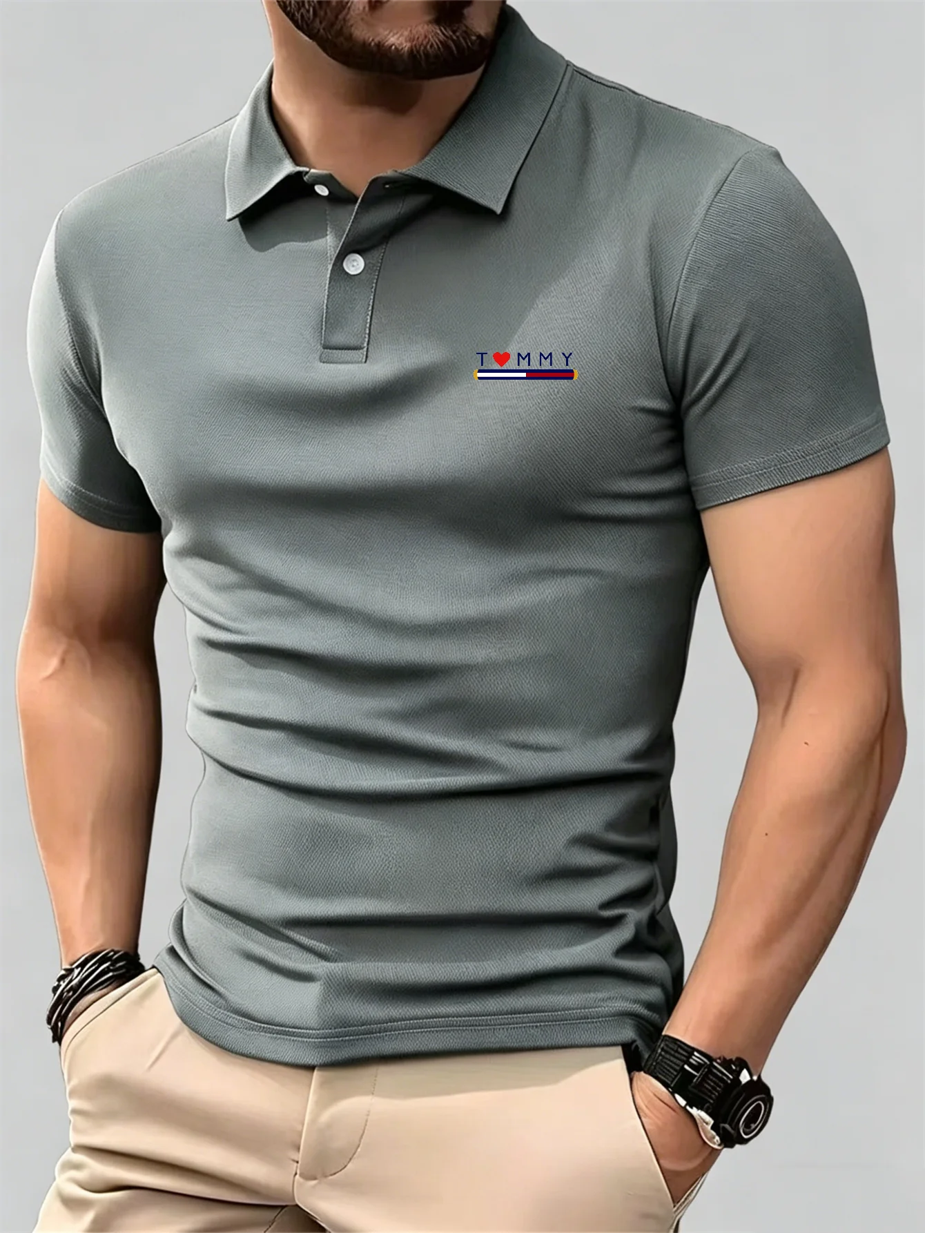 Kemeja Polo Kancing Lengan Pen - Men'S Used Formal Wear ulasan dan harga