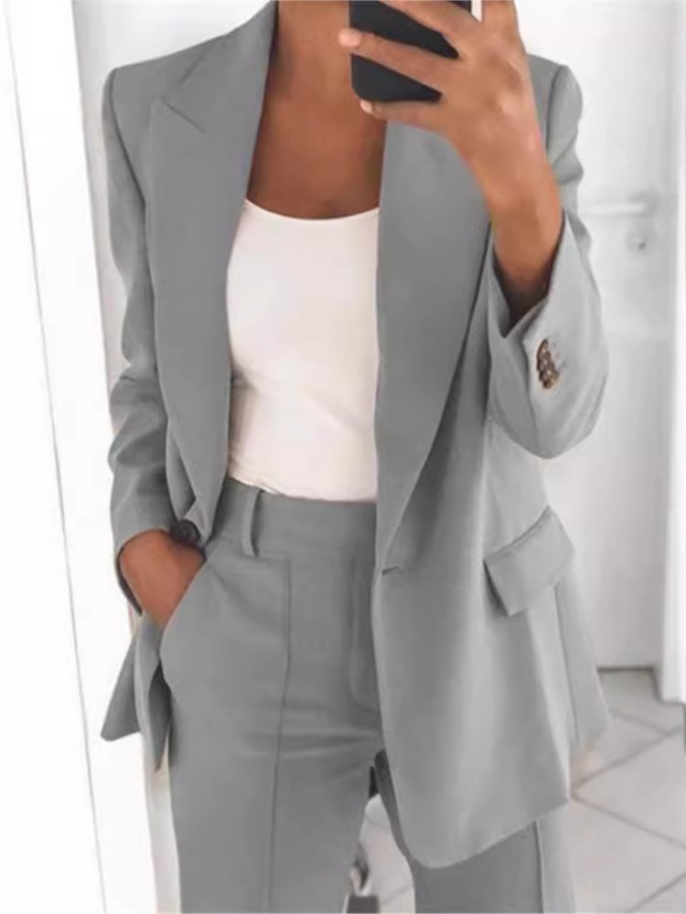Jaket wol kerah kancing Slim F - Wool Suit Jacket ulasan dan harga