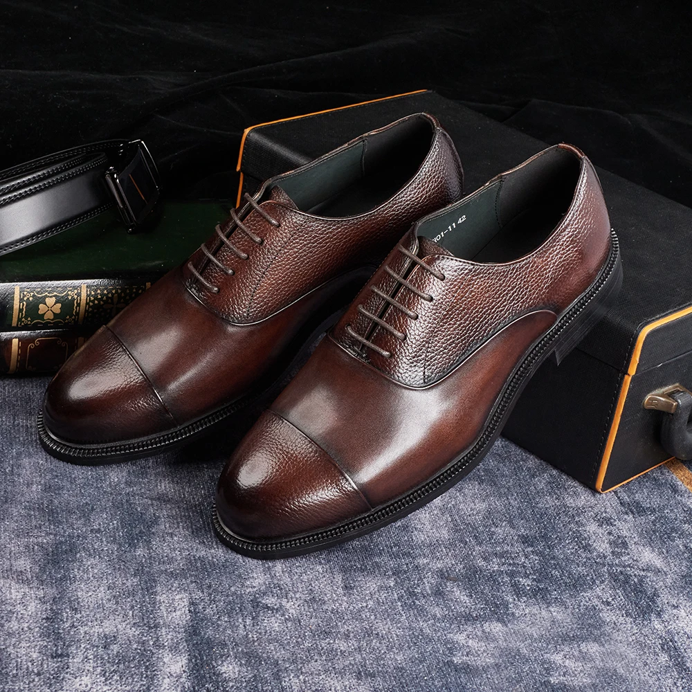 Sepatu Oxford Kulit Sapi Asli  - Men Formal Wear Pinterest ulasan dan harga