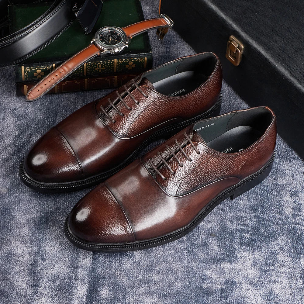 Sepatu Oxford Kulit Sapi Asli  - Men Formal Wear Pinterest ulasan dan harga