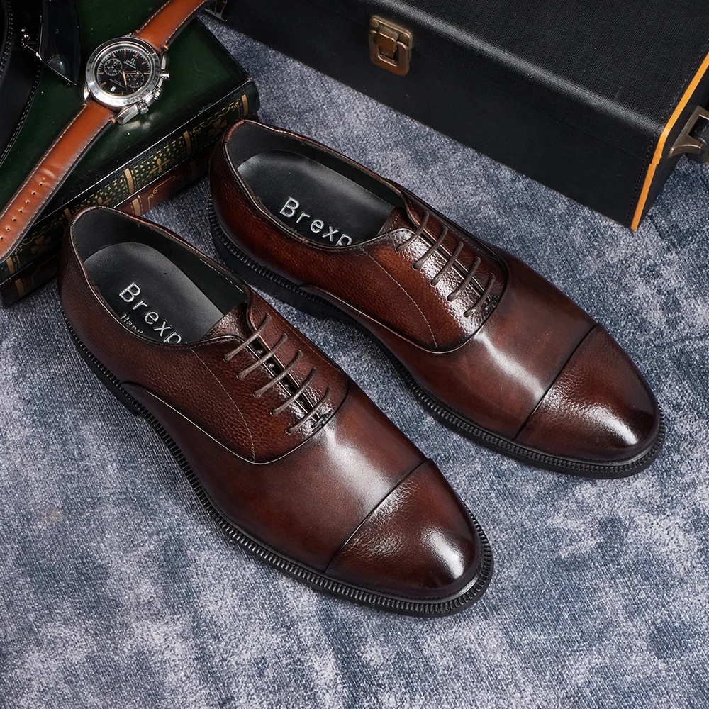 Sepatu Oxford Kulit Sapi Asli  - Men Formal Wear Pinterest ulasan dan harga