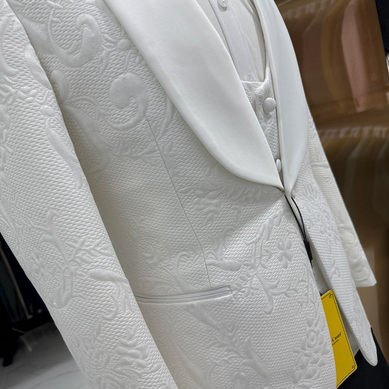 Setelan Jas Pria Putih 3 Poton - Formal Wear For Men In Wedding ulasan dan harga