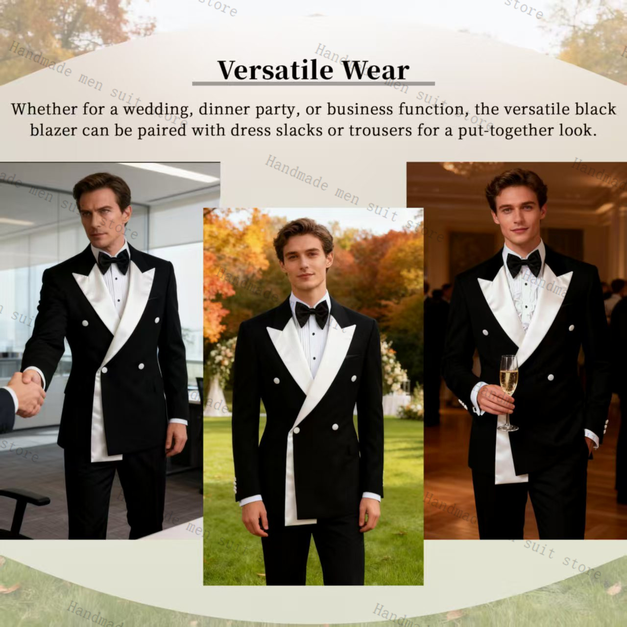 Setelan Pria Musim Gugur 2 Pot - Men Formal Wear Wedding Guest ulasan dan harga