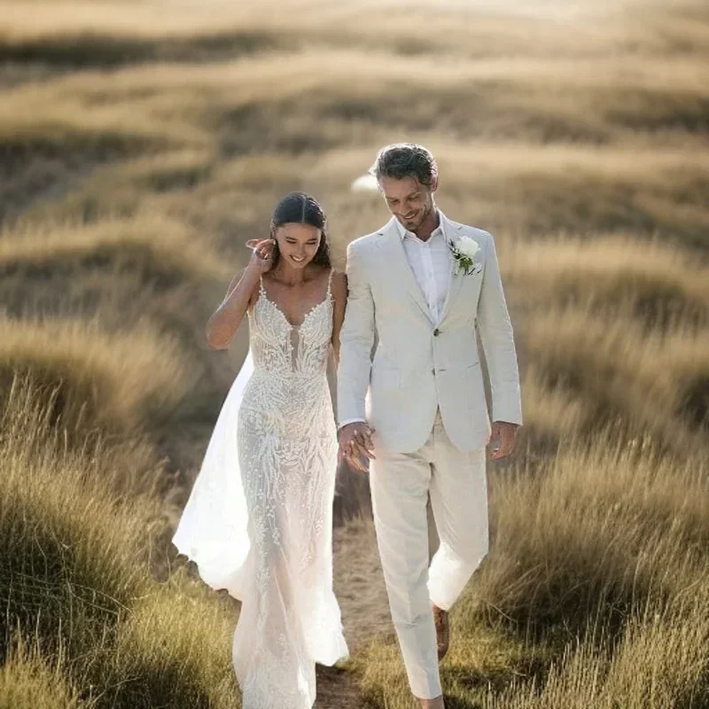 Linen tuksedo pernikahan pria, - Men Formal Wear Summer ulasan dan harga
