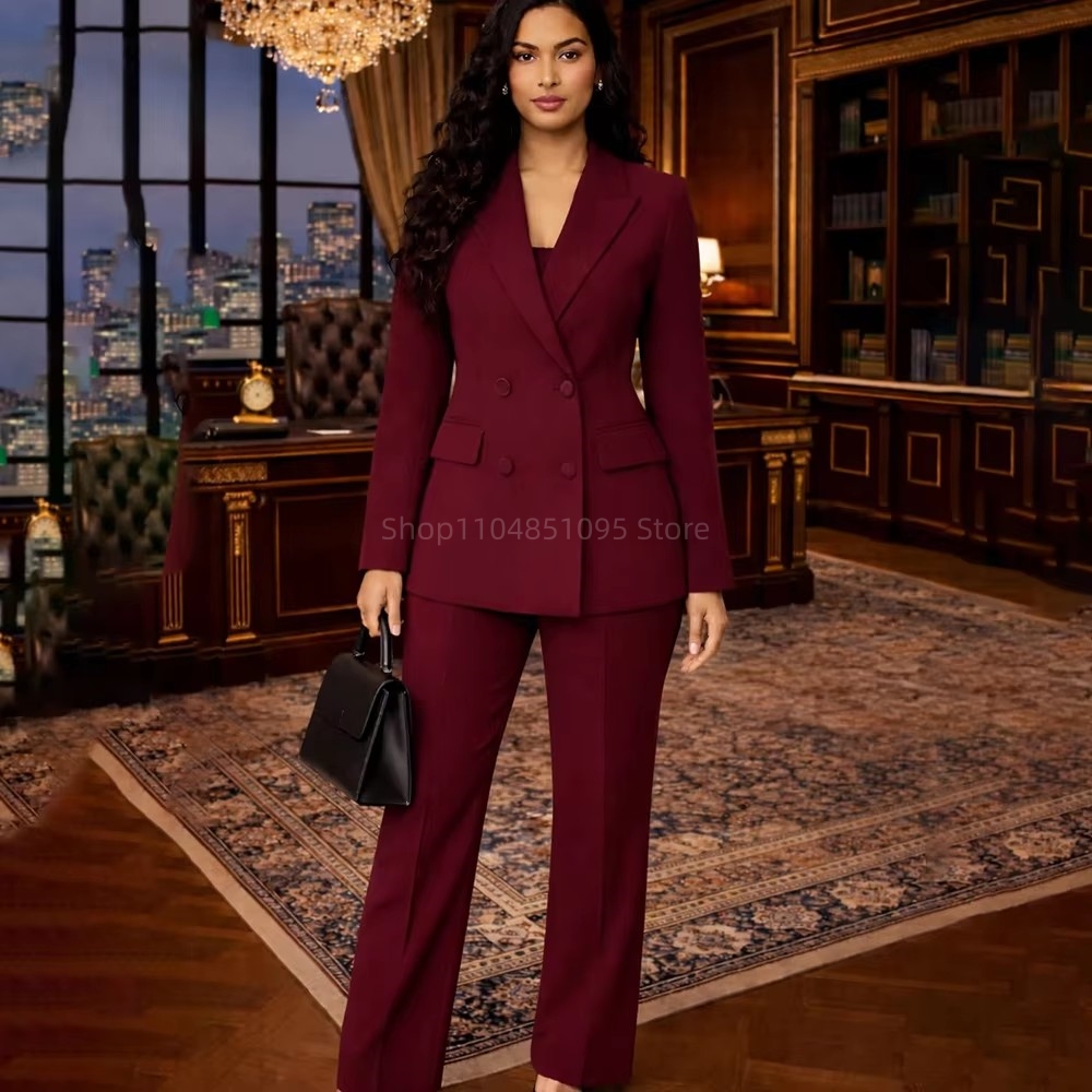 Setelan Burgundy Chic Modis un - Wool Suit Jacket ulasan dan harga