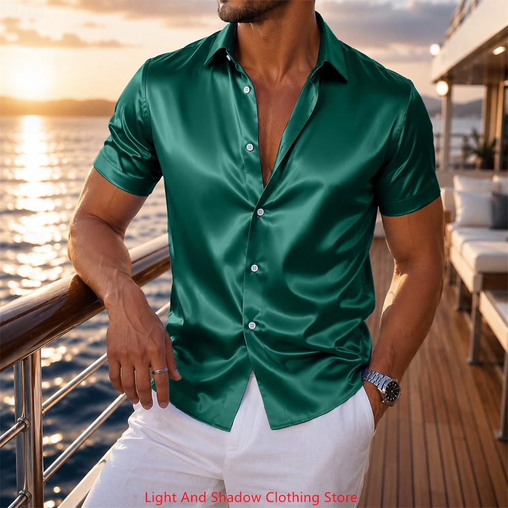 Kemeja Pria Lengan Pendek Sati - Men Formal Wear Summer ulasan dan harga