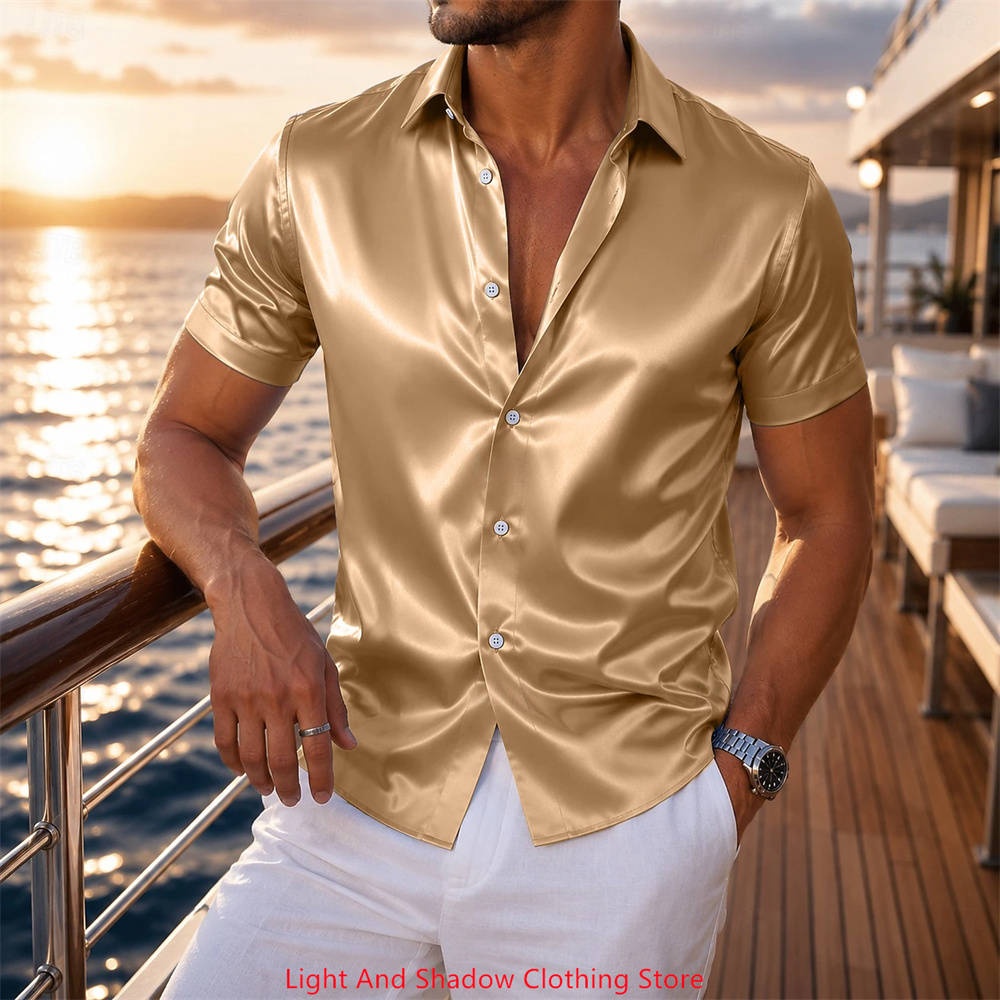 Kemeja Pria Lengan Pendek Sati - Men Formal Wear Summer ulasan dan harga